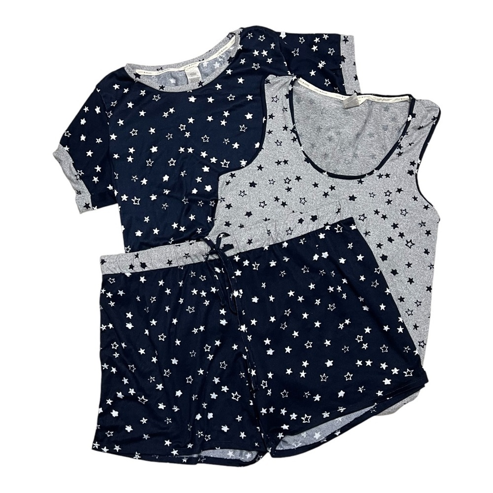 Lucky Brand 3 Piece Star Print Pajama Set Size Medium